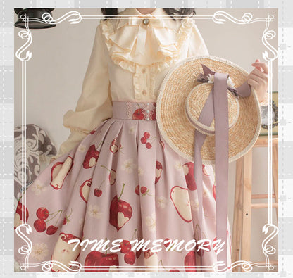 Time Memory - Elegant Lolita Slim Fit Mutton Sleeve Blouse