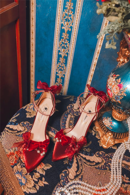 Sky Rabbit - Flower Wedding Elegant Lolita High Heel Shoes