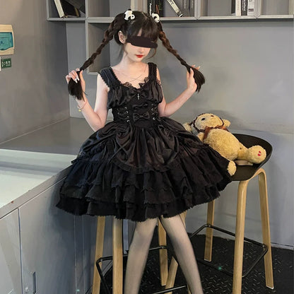 Hanguliang - Cross Medal - Dark Gothic Lolita JSK and Bolero