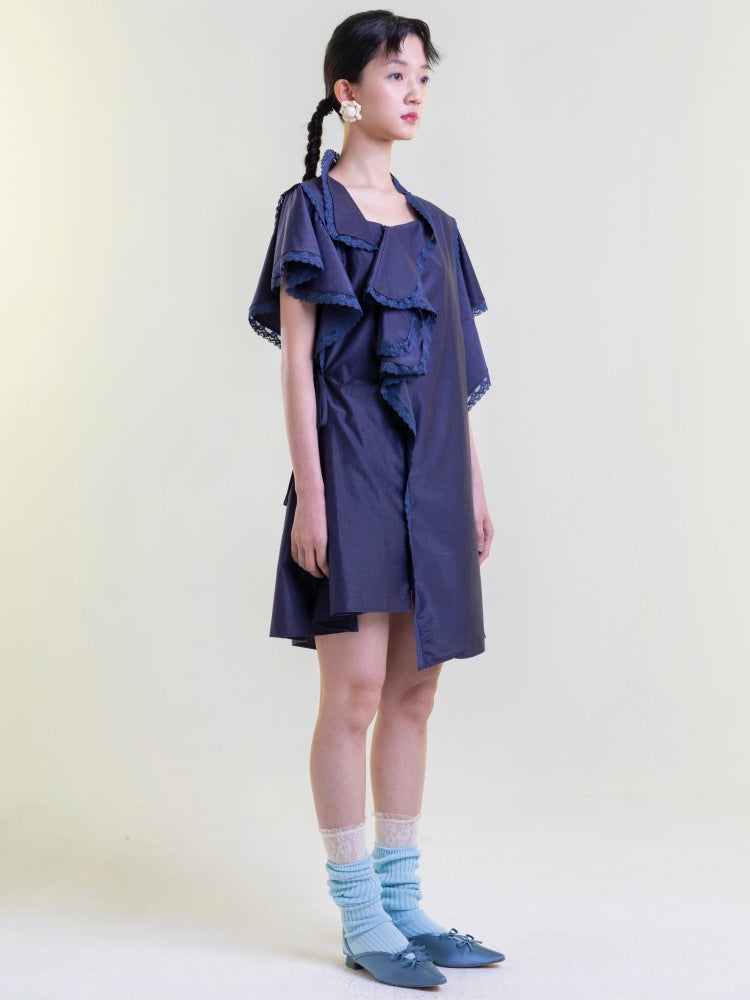 Ruffles Asymmetry Dress【s0000001892】