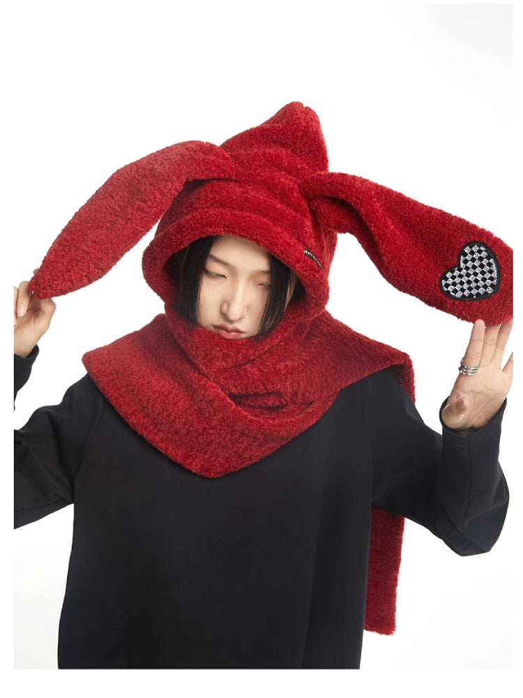 Bunny ear hat and scarf【s0000006715】