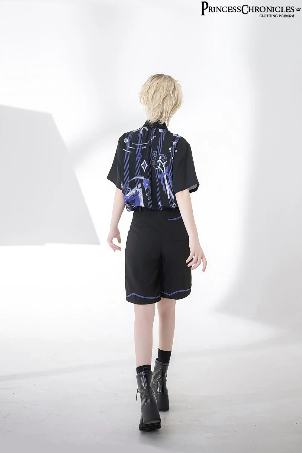 Princess Chronicles - Summer Ouji Lolita Print Loose Shirt Outfit