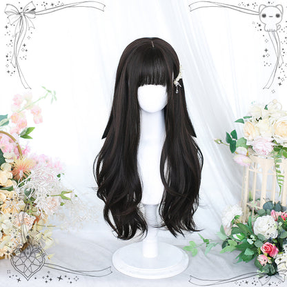 Dalao Home - Lolita Long Curly Natural Cold Brown Wig