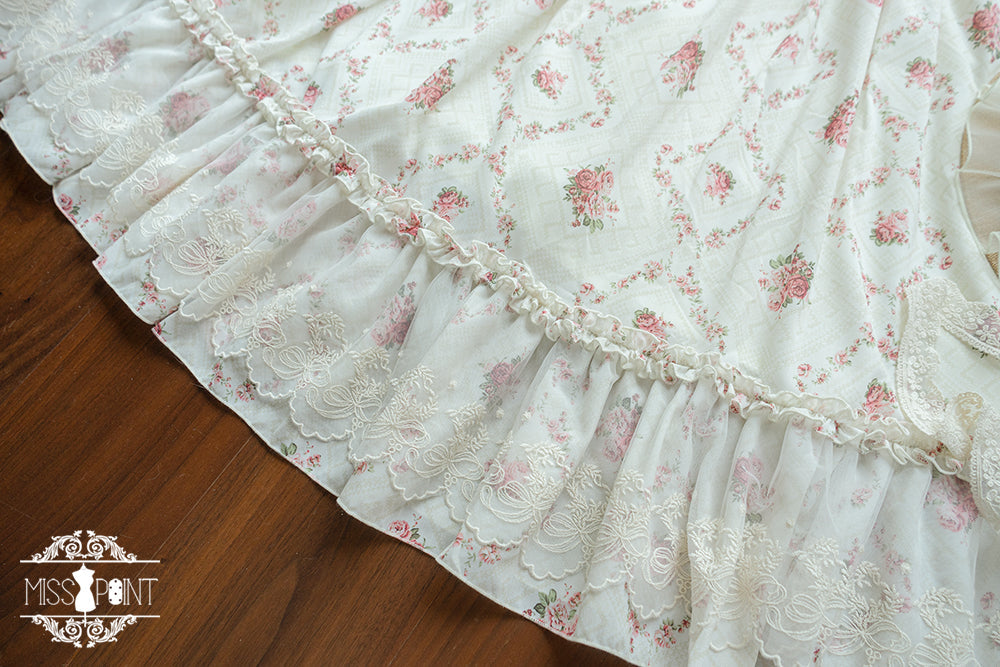 Miss Point - Customized Wood Rose 2.0 Elegant Vintage Jumper Dress