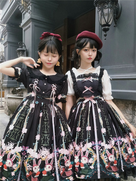 Niu Niu - Picnic Bunny Girl - Plus Size Lolita JSK Short Sleeve OP Dress
