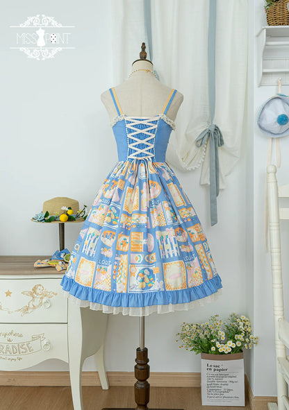 Miss Point - Daisy Lemon - Daily Lolita Lemon Print JSK Customized