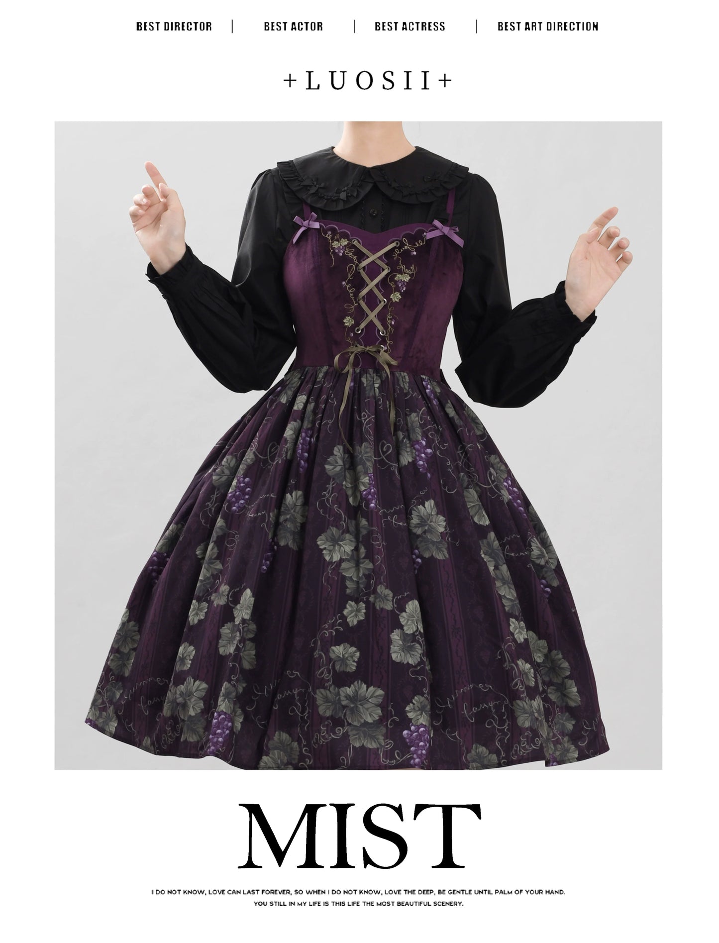 MIST - Sweet Lolita Blouse Doll Collar Lolita Shirt With Bubble Sleeve