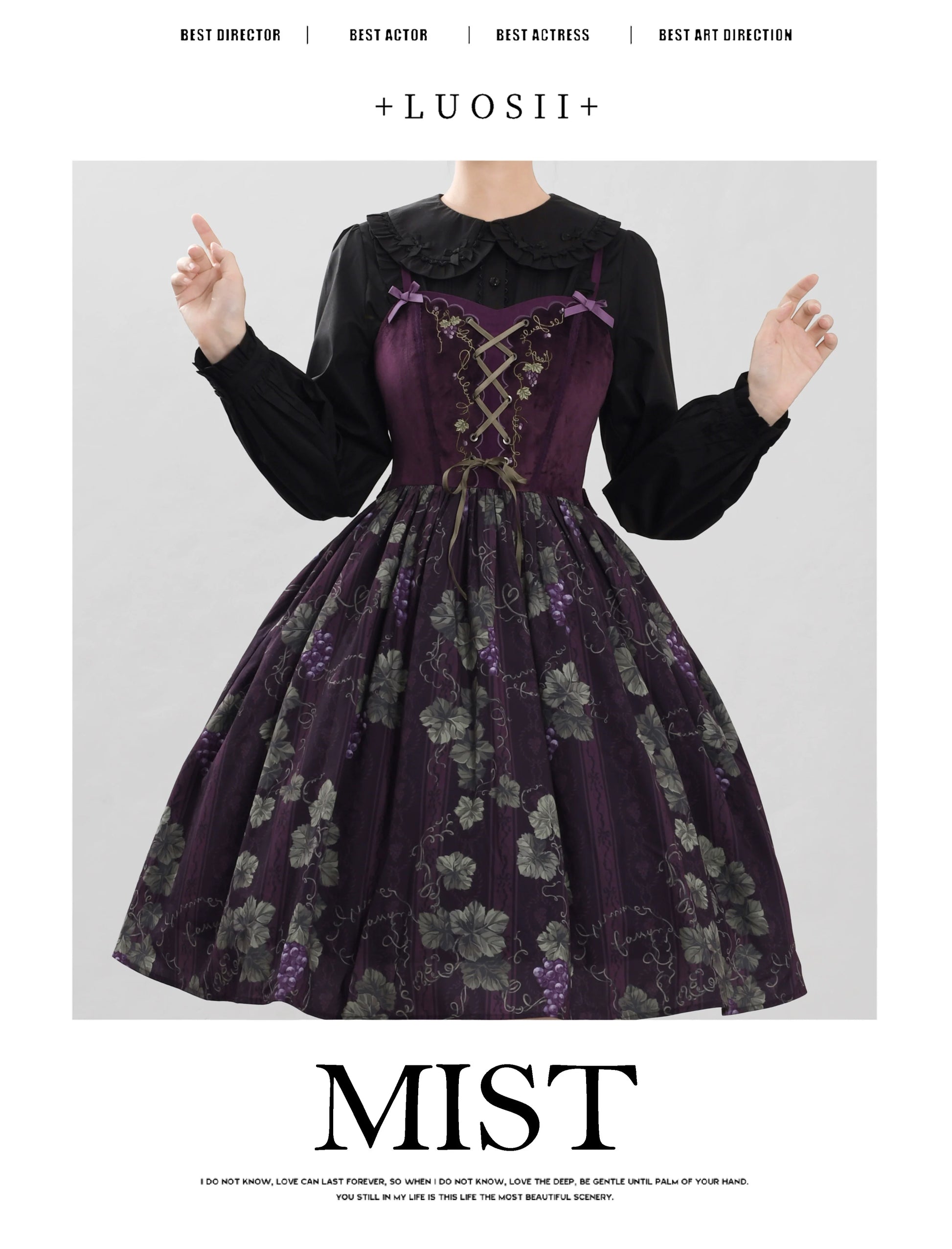 MIST - Sweet Lolita Blouse Doll Collar Lolita Shirt With Bubble Sleeve