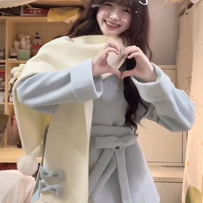 Platycodon House - Winter Sweet Lolita Coat Long Scarf Outerwear