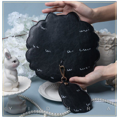 Yidhra - Printed Kawaii Cat Leather Shoulder Bag