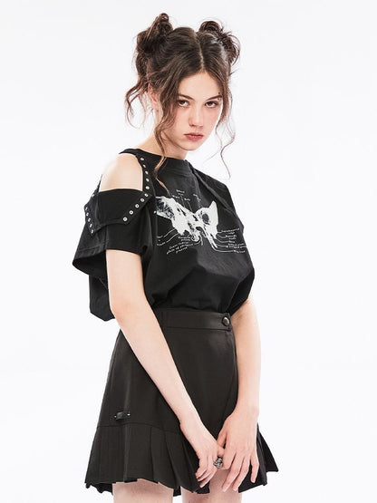 Two-wear design loose t-shirt 【s0000002236】