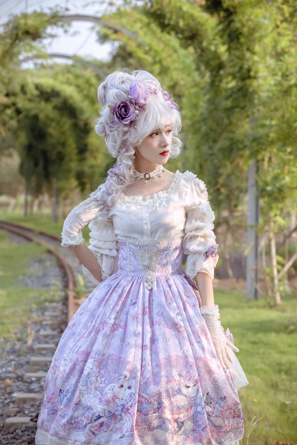Miss Point - Elizabeth Meow - Classic Lolita Blouse Lotus Root Sleeve Lolita Shirt