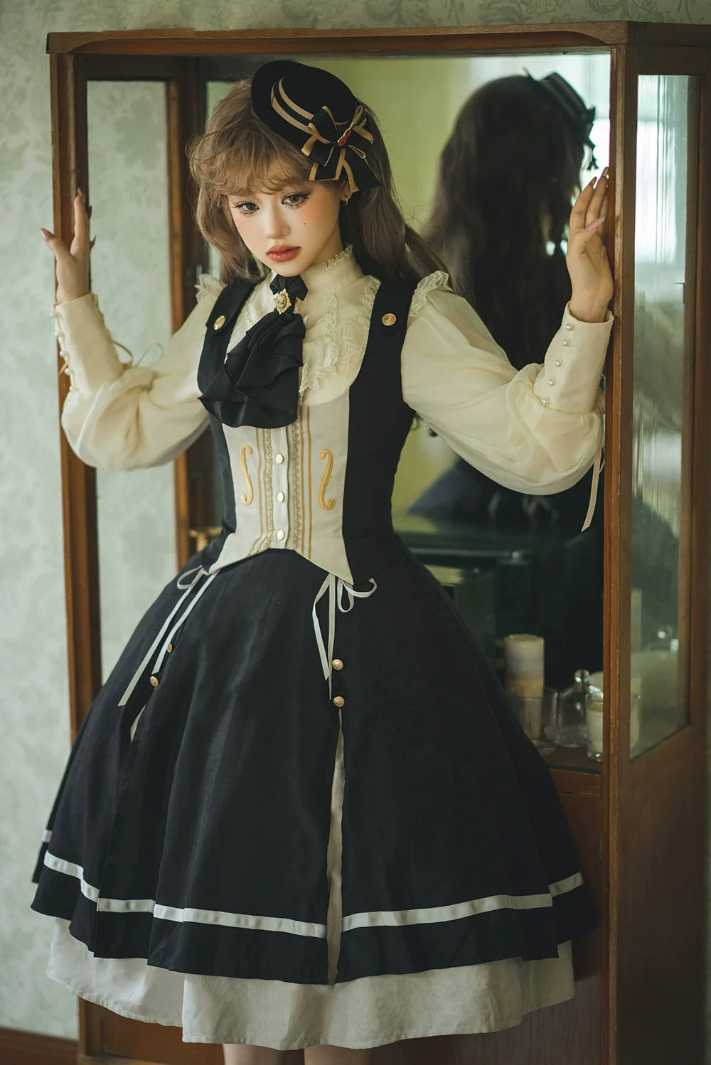 Miss Point - Golden Movement - Elegant Lolita Fishbone Skirt Customized