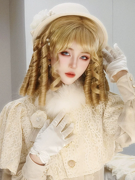 Mabuxi - 33CM Sparkling Lolita Wig Roman Curls Gorgeous Court Wig