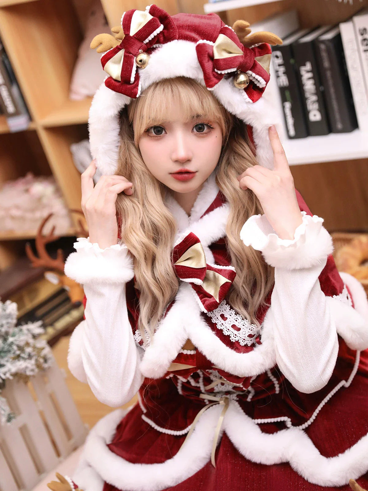 Matutu - Sweet Lolita JSK Suit Christmas Lolita Cape and Dress