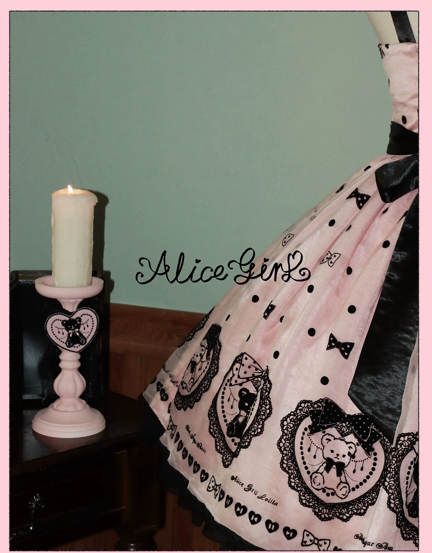 Alice Girl - Brown Sugar Bear - Printed Sweet Lolita Dress, Multiple Styles