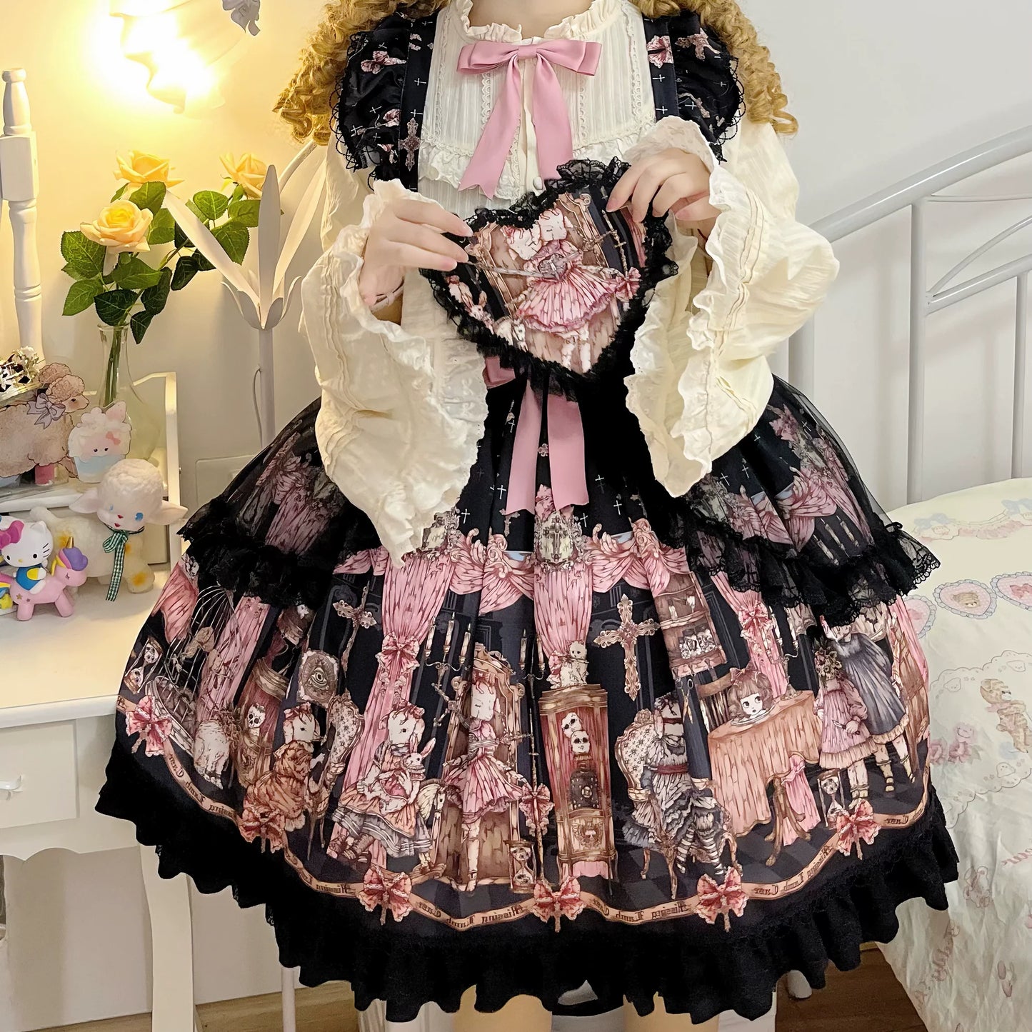 Uncle's Workshop - Missing Lamb Case - Gothic Lolita Dress Set with Sheep Prints