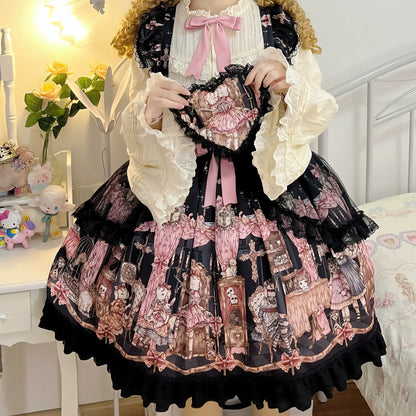 Uncle's Workshop - Missing Lamb Case - Gothic Lolita Dress Set with Sheep Prints