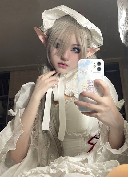 Mengfuzi - LiLith - Christmas Gothic Lolita JSK Dress, Short Sleeve Bolero