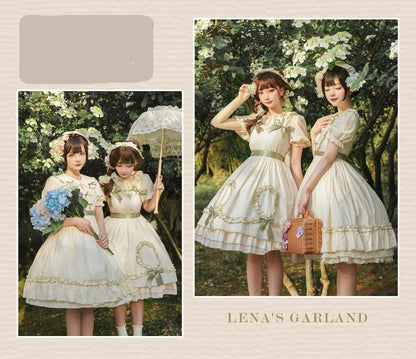 Magic Tea Party - Lena's Garland - Solid Color Lolita OP