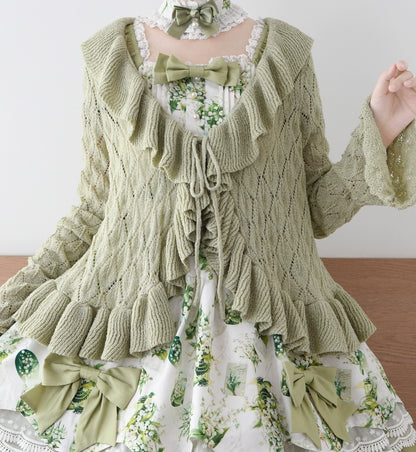MIST - Sunset Bouquet - Elegant Lolita Cardigan, Flounce Hem