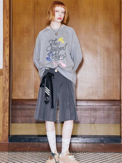 Knitted loose long sleeve T-shirt【s0000009668】