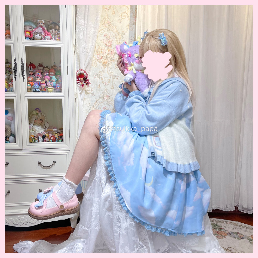 MIST - Beating Heart - Sweet Lolita Thick Sweater Coat Puff Sleeve