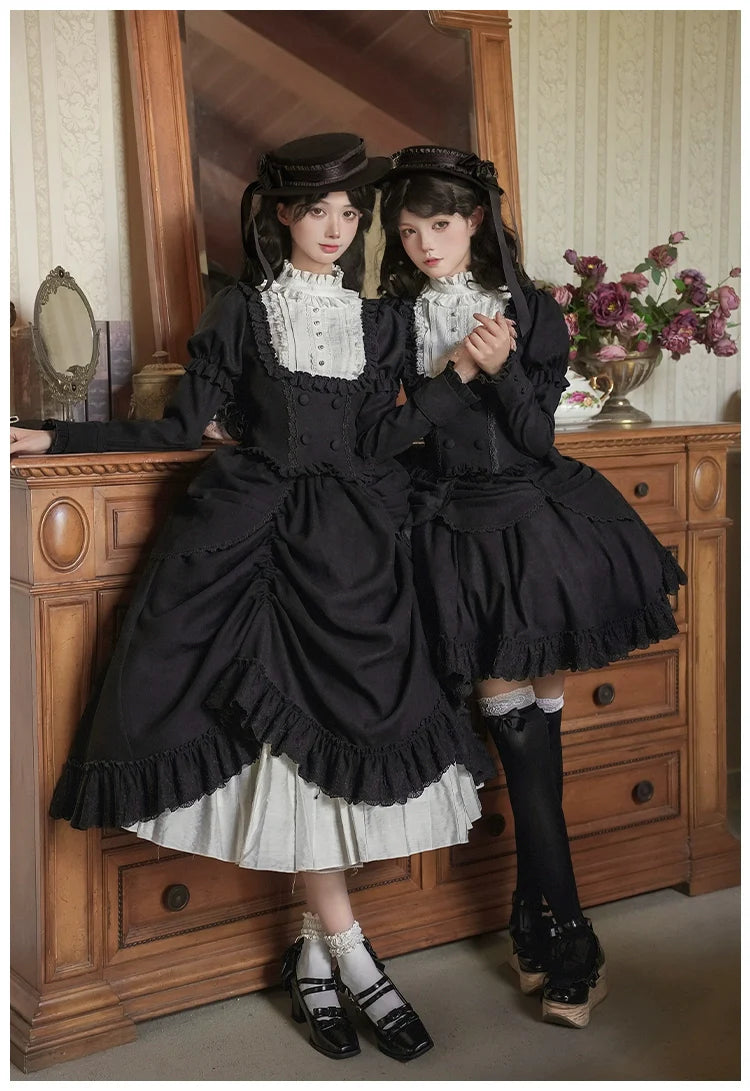 With PUJI - Fog City Time Difference - Classic Lolita SK & Blouse Suit