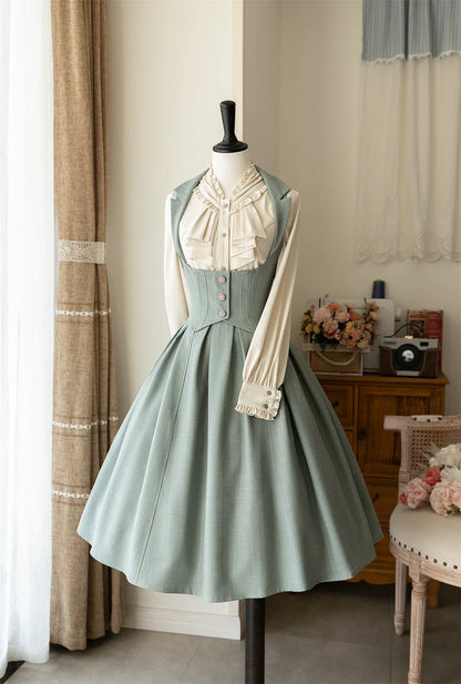 Forest Wardrobe - Retro Elegant Lolita Jumper Dress Bustier Multicolor