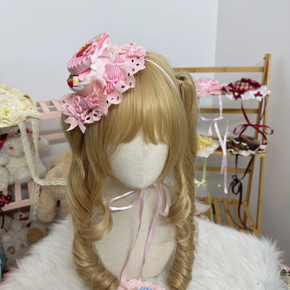 Chestnut Lolita - Sweet Lolita Candy Box Hat Handmade Lolita Top Hat