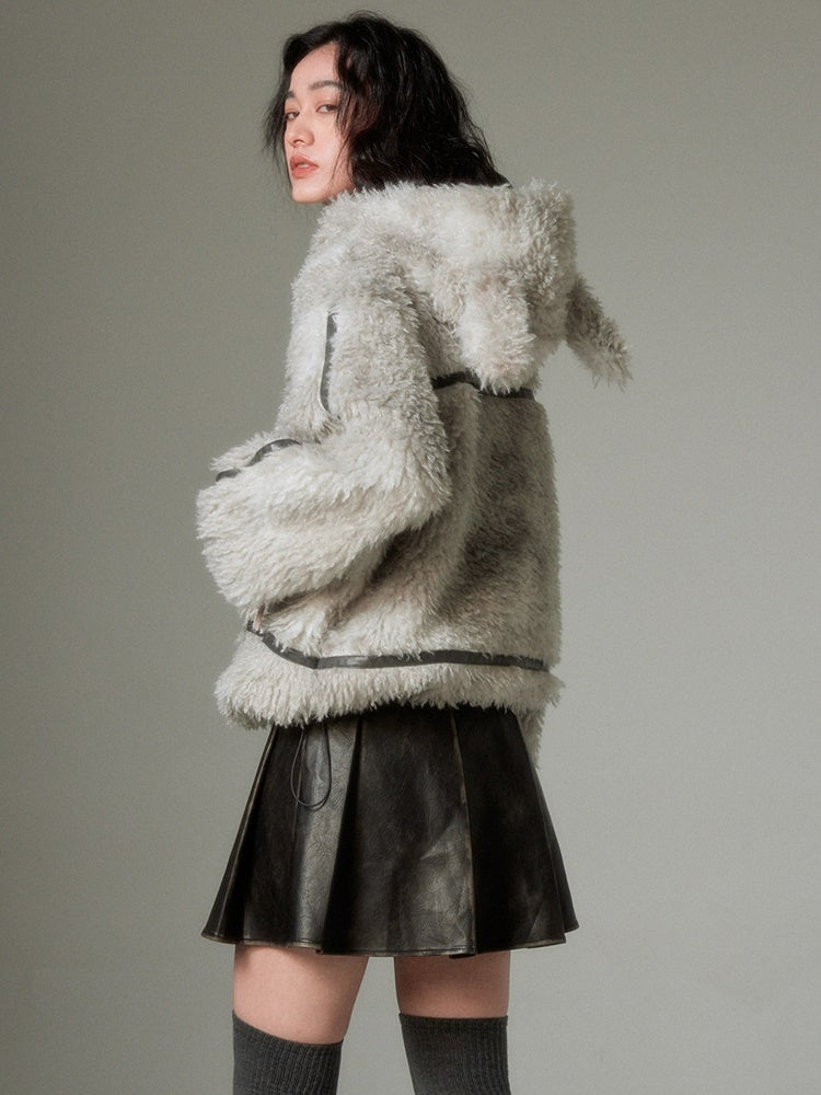 Rabbit Ears Eco-friendly Fur Jacket【s0000004247】