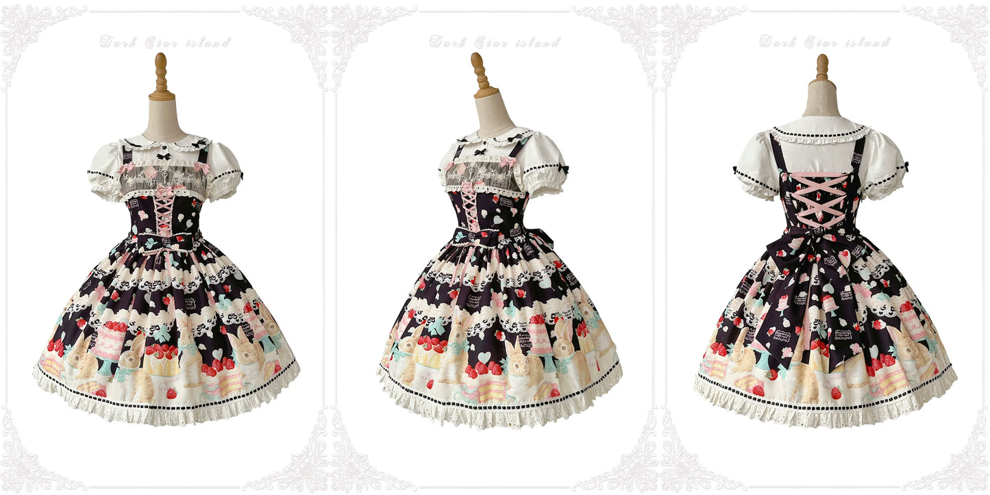 Dark Star Island - Honey Bunny Cake - Sweet Lolita JSK/OP/Strap SK/Shirt