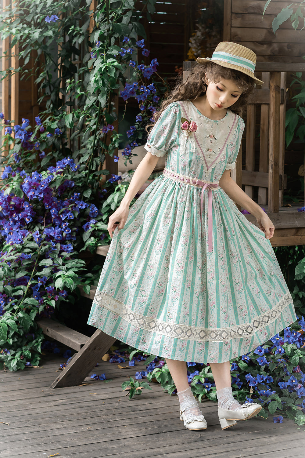 Miss Point - Happy Summer Elegant Lolita Floral OP Dress
