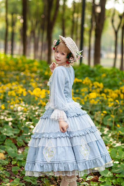 Infanta - Melaleuca Lily - Embroidery Country Lolita Blouse and Skirt