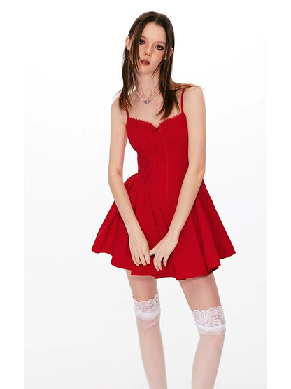 A-line suspender dress【s0000008427】