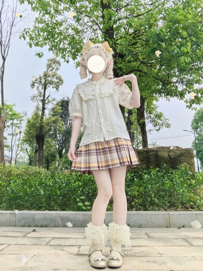 DMFS Lolita - Sweet Lolita Blouse Cotton Summer Short Sleeve Shirt