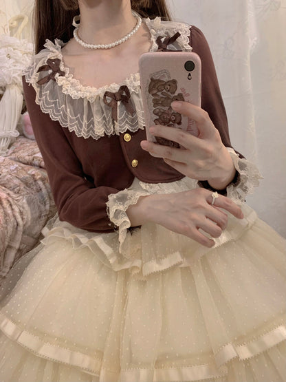 Unideer - Prelude - Elegant Lolita Bolero Jacket with Lace Ruffle Frill