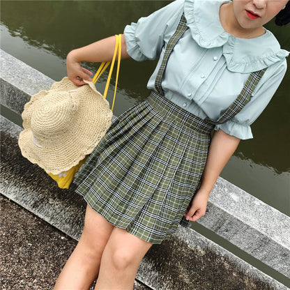 Niu Niu - Plus Size Lolita Blouse, Oversized Short Sleeve Shirt