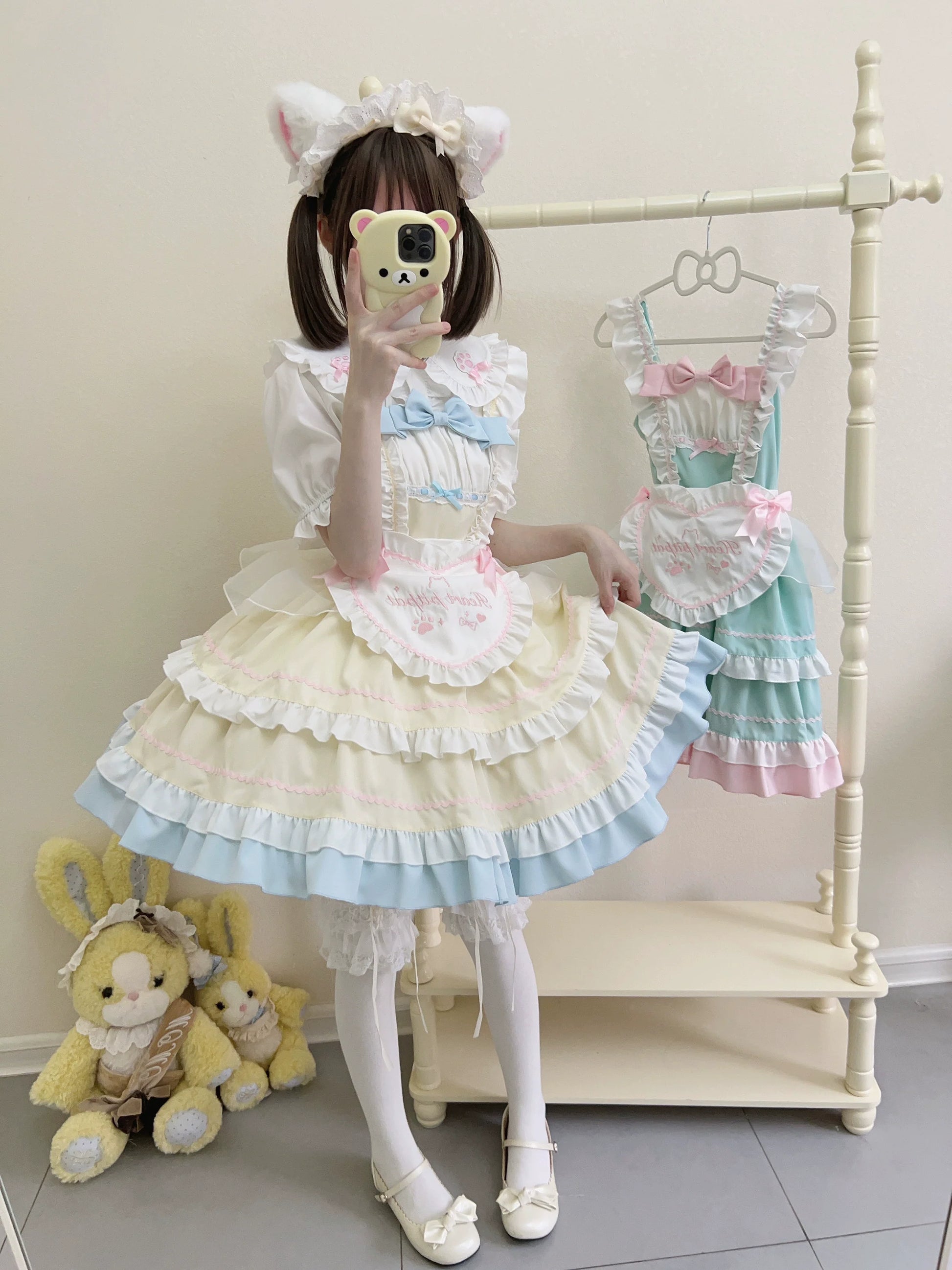 Sugar Girl - Cat Ear Tale - Sweet Lolita Jumper Dress Suspender Dress