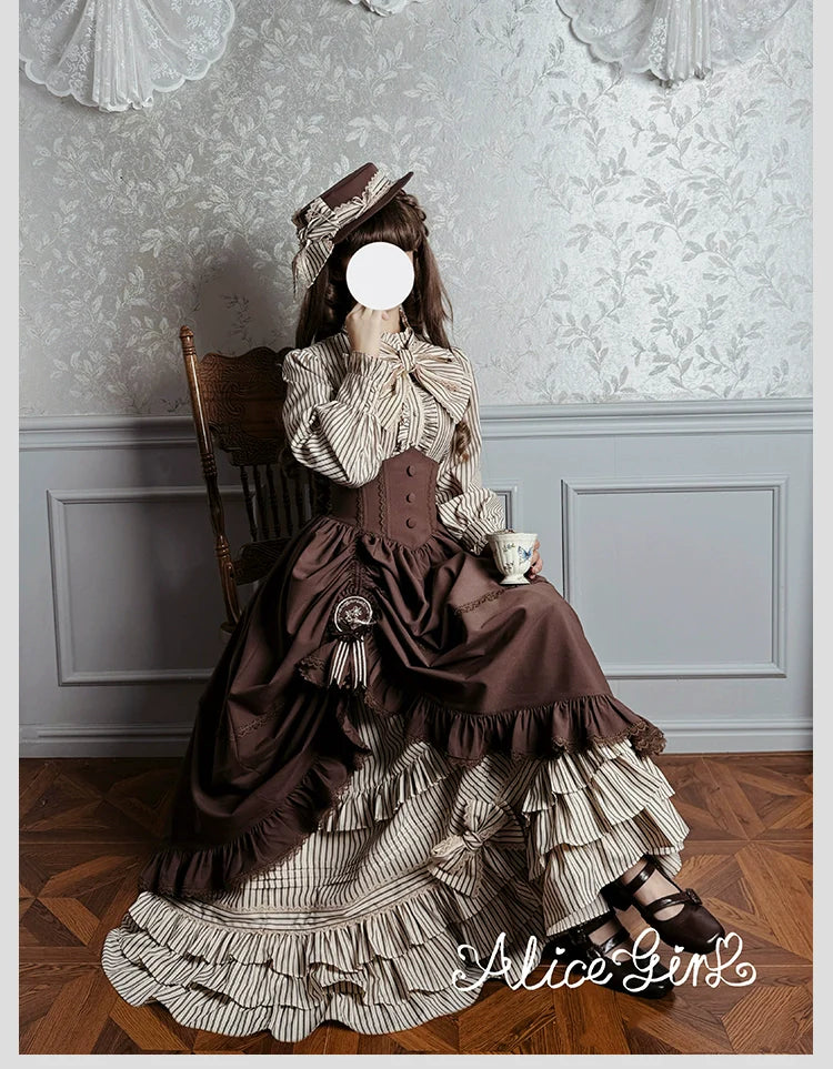 Alice Girl - Duke of Victoria - Classic Lolita Striped Blouse