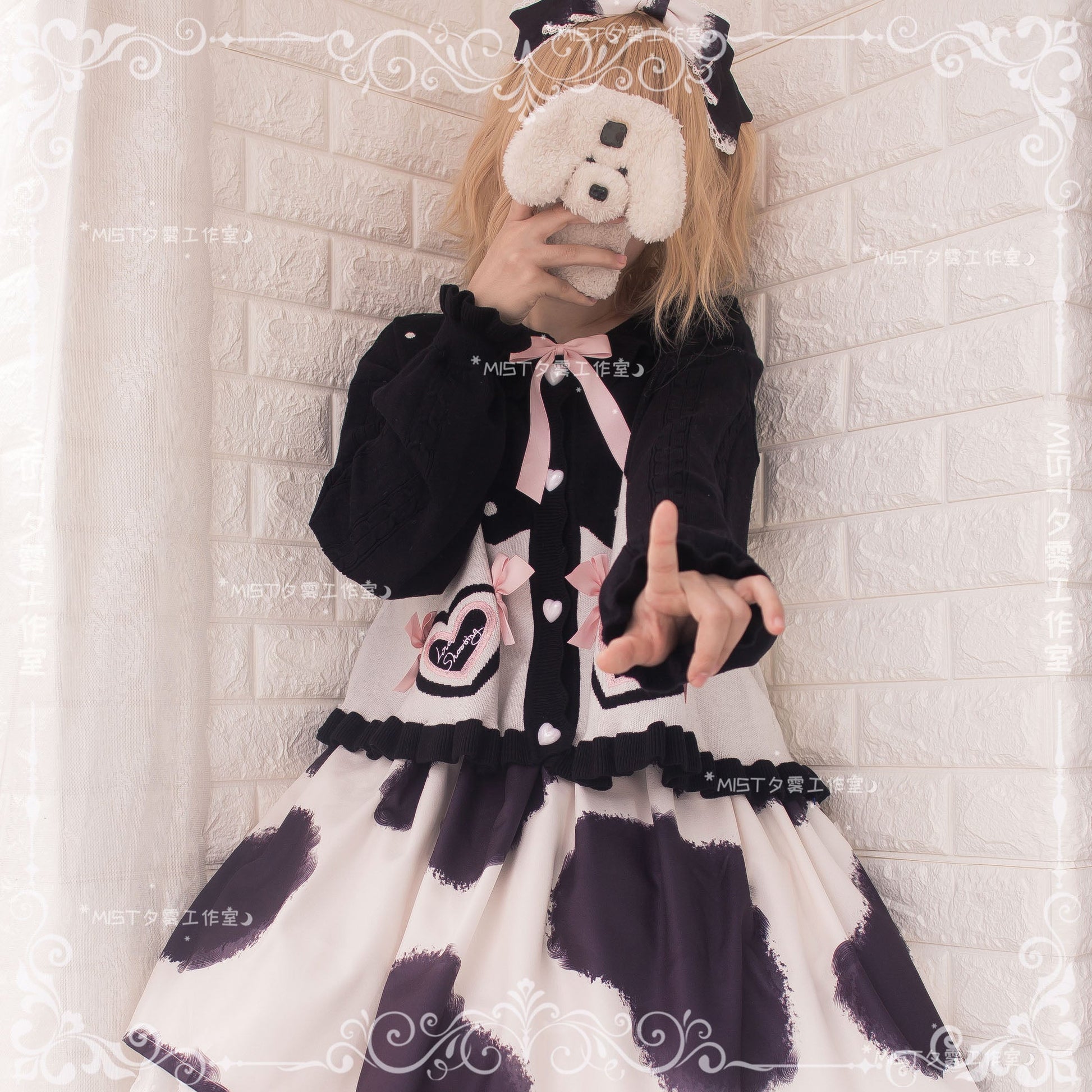 MIST - Beating Heart - Sweet Lolita Thick Sweater Coat Puff Sleeve