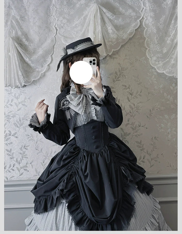Alice Girl - Duke of Victoria - Classic Lolita SK & Overskirt Set