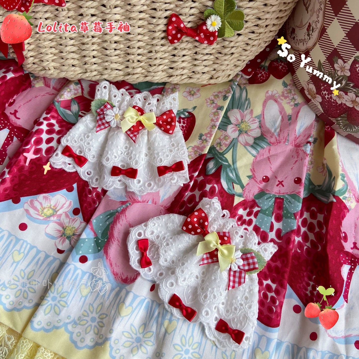 Bear Doll - Original Cute Lolita Bow Cuffs