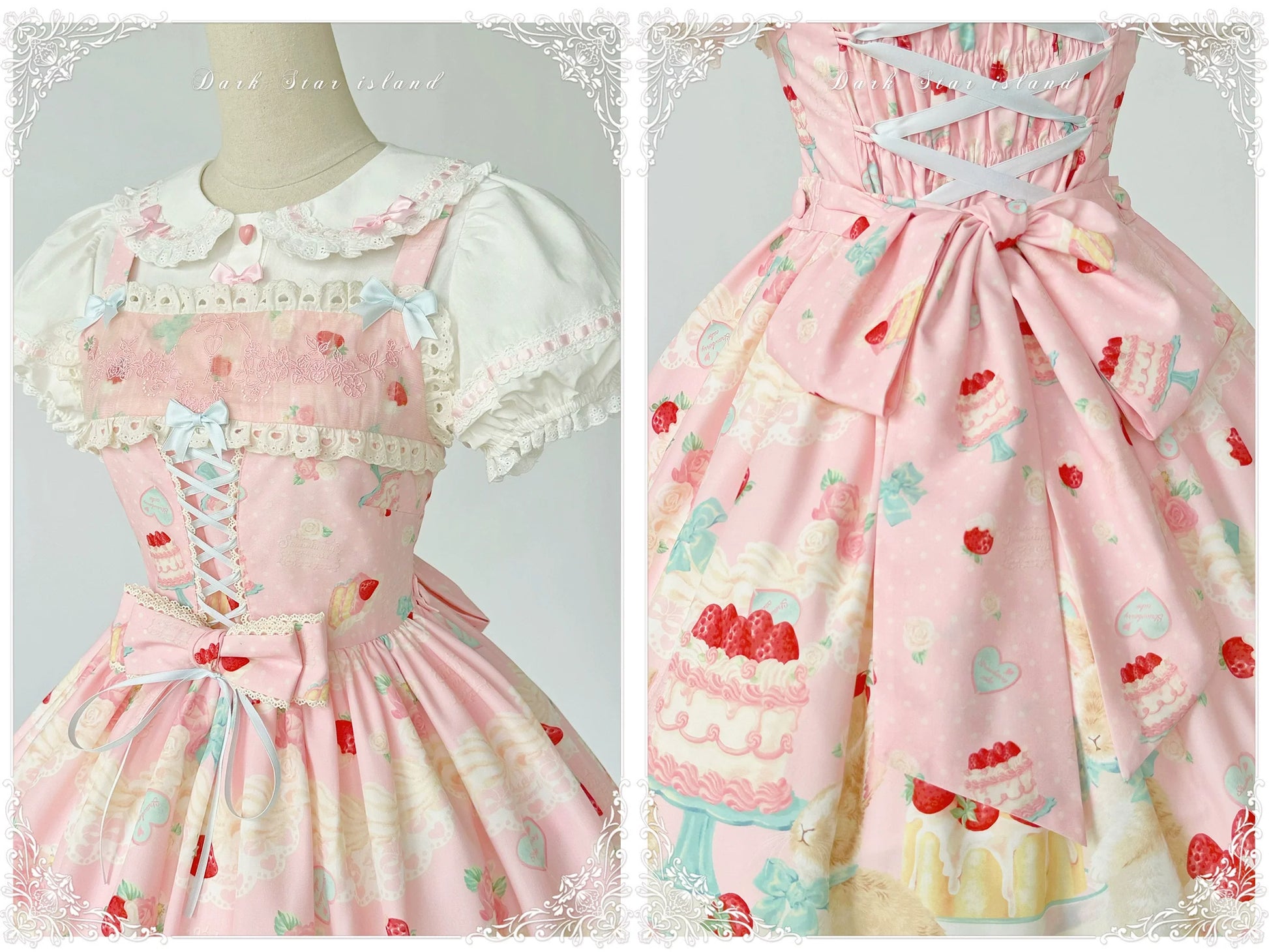 Dark Star Island - Honey Bunny Cake - Sweet Lolita JSK/OP/Strap SK/Shirt