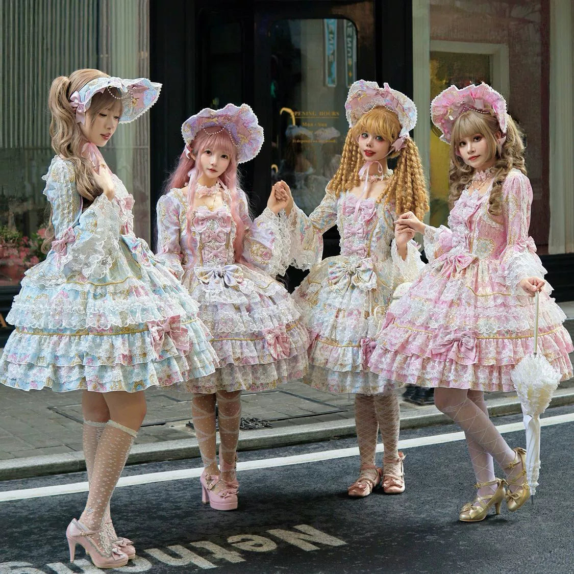 Hanguliang - Candlelight Sonata - Sweet Lolita Long Sleeve OP, Tiered Ruffles