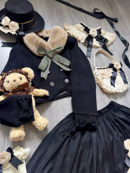 LeMiroir - Winter Solstice - Elegant Lolita Hat, Detachable Collar, Handbag