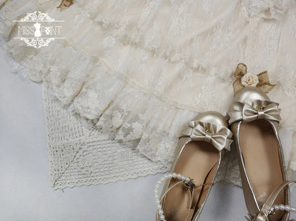 Miss Point - Dawn Girl - Reto Elegant lolita OP Dress Lace Long Sleeve