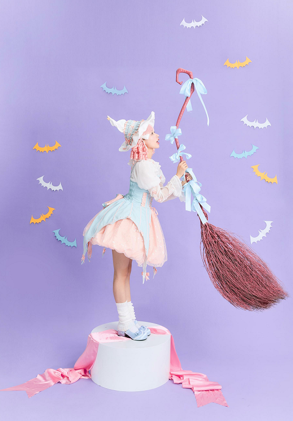 Lemon Honey - Halloween Gothic Lolita Jumper Dress, Pumpkin-inspired Dress