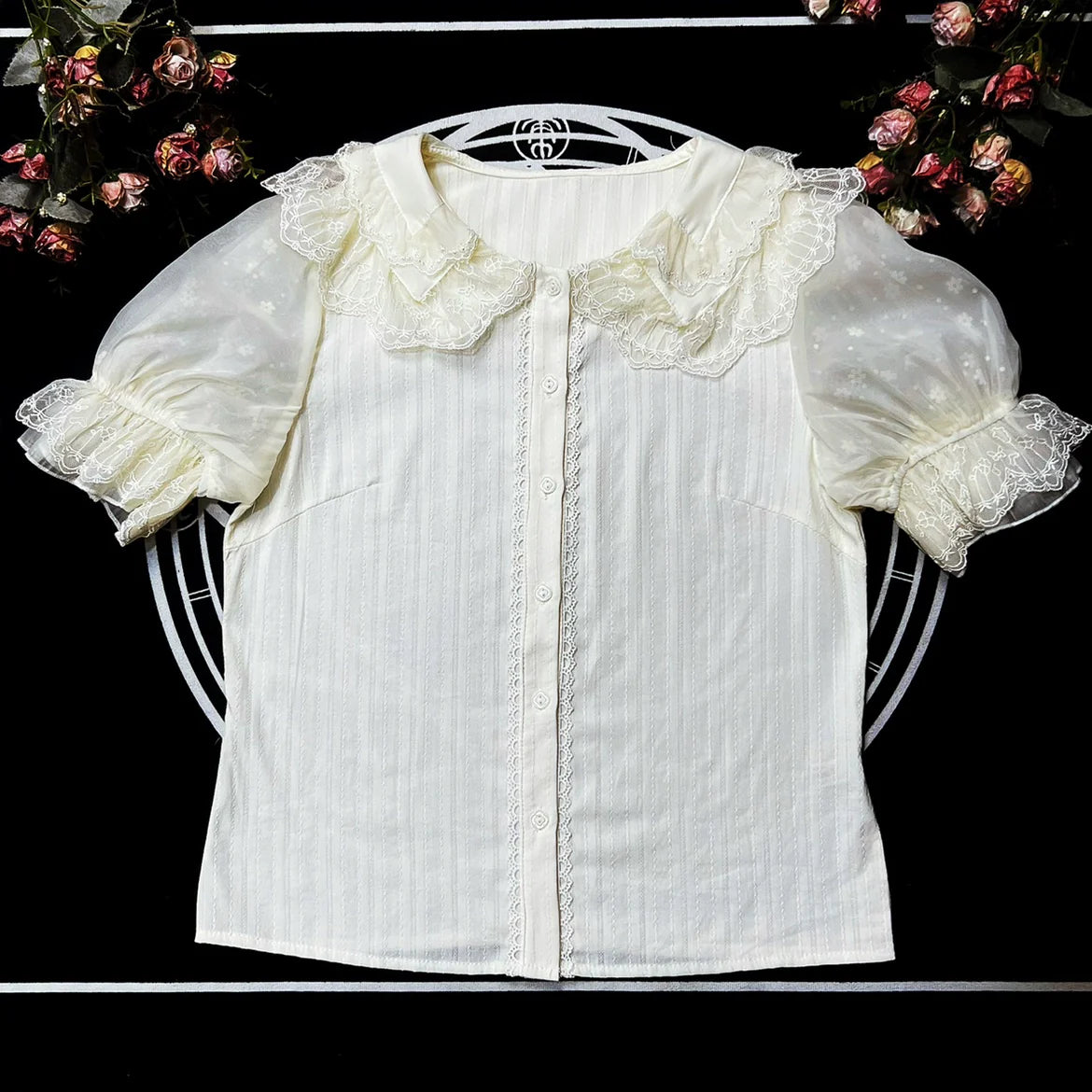 DMFS - Sweet Lolita Shirt Cotton Lolita Blouse Doll Collar