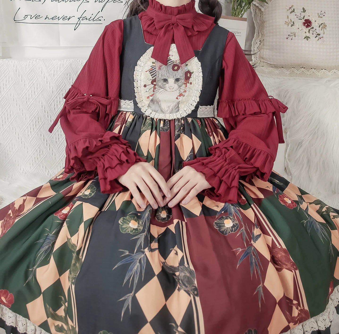 MIST - First Snow - Sweet Lolita Sweater Winter Puff Sleeve Knitting Innerwear